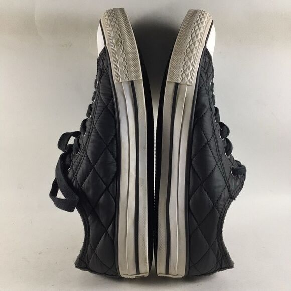 Converse CTAS OX womens shoes quilted lace up sneakers black size 7 - Picture 4 of 8